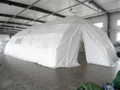 Militärtält av stålram